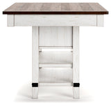 Valebeck White/Brown Counter Height Dining Table