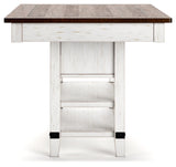 Valebeck White/Brown Counter Height Dining Table