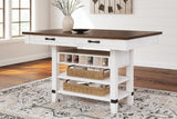 Valebeck White & Brown Counter Height Set by Ashley at Eve Furniture
