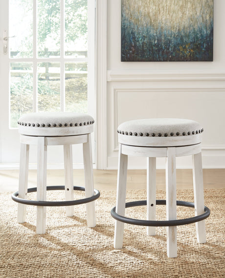 Valebeck White & Brown Counter Height Set by Ashley at Eve Furniture