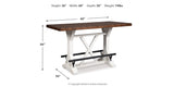 Valebeck White & Brown Counter Height Set by Ashley at Eve Furniture