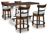 Valebeck White & Brown Counter Height Set by Ashley at Eve Furniture