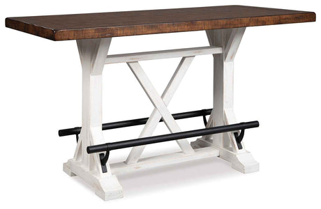 Valebeck White & Brown Counter Height Set by Ashley at Eve Furniture