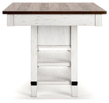 Valebeck White & Brown Counter Height Set by Ashley at Eve Furniture