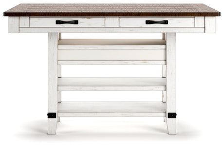 Valebeck White & Brown Counter Height Set by Ashley at Eve Furniture