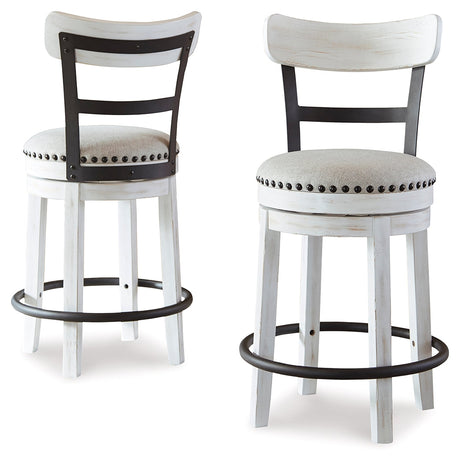 Valebeck White & Brown Counter Height Set by Ashley at Eve Furniture