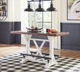 Valebeck White & Brown Counter Height Set by Ashley at Eve Furniture