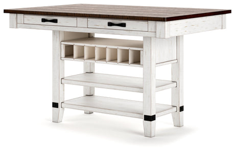 Valebeck White & Brown Counter Height Set by Ashley at Eve Furniture