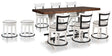 Valebeck White & Brown Counter Height Set by Ashley at Eve Furniture