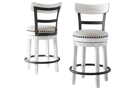 Valebeck White Counter Height Barstool by Ashley at Eve Furniture