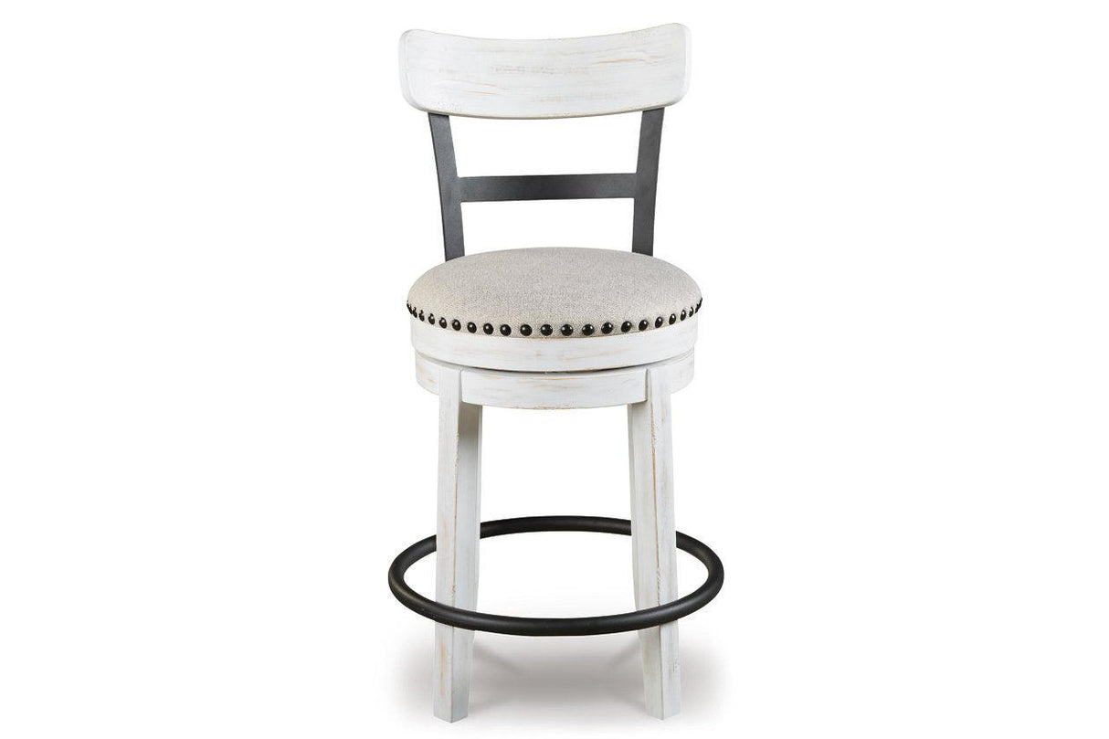 Valebeck White Counter Height Barstool by Ashley at Eve Furniture