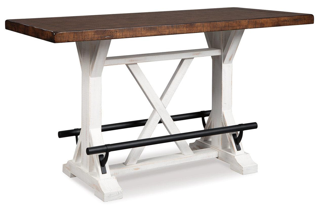 Valebeck White Counter Height Dining Table and 2 Barstools by Ashley at Eve Furniture