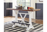 Valebeck White Counter Height Dining Table and 2 Barstools by Ashley at Eve Furniture