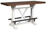 Valebeck White Counter Height Dining Table and 4 Barstools by Ashley at Eve Furniture
