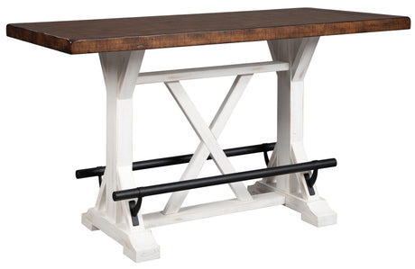 Valebeck White Counter Height Dining Table and 4 Barstools by Ashley at Eve Furniture