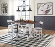 Valebeck White Counter Height Dining Table and 4 Barstools by Ashley at Eve Furniture