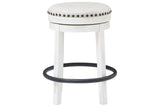 Valebeck White/Black Counter Height Stool by Ashley at Eve Furniture