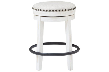 Valebeck White/Black Counter Height Stool by Ashley at Eve Furniture