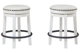 Valebeck White/Black Counter Height Stool by Ashley at Eve Furniture