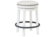Valebeck White/Black Counter Height Stool by Ashley at Eve Furniture