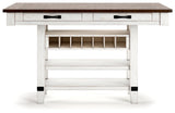 Valebeck White/Brown Counter Height Dining Table and 6 Chairs by Ashley at Eve Furniture
