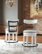 Valebeck White/Brown Counter Height Dining Table and 6 Chairs by Ashley at Eve Furniture