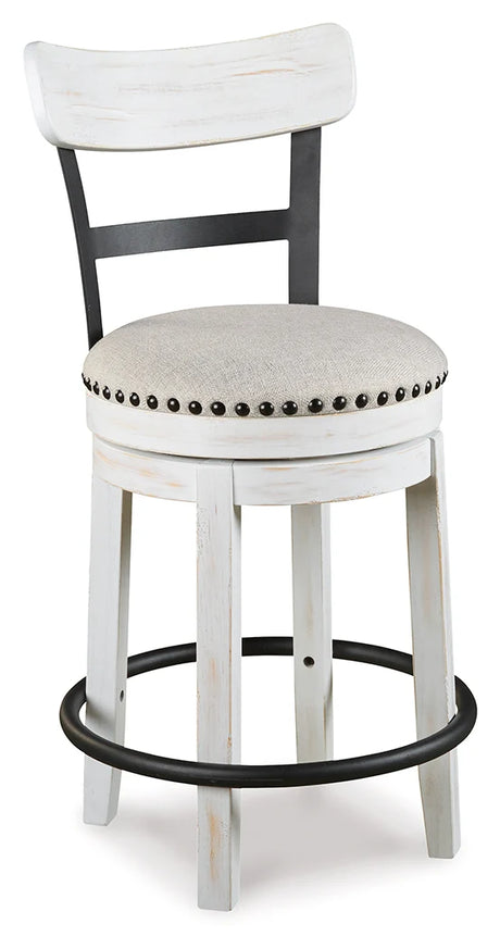 Valebeck White/Brown Counter Height Dining Table and 6 Chairs by Ashley at Eve Furniture