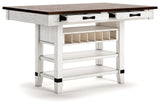 Valebeck White/Brown Counter Height Dining Table by Ashley at Eve Furniture