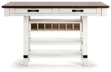 Valebeck White/Brown Counter Height Dining Table by Ashley at Eve Furniture
