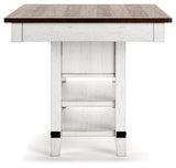 Valebeck White/Brown Counter Height Dining Table by Ashley at Eve Furniture
