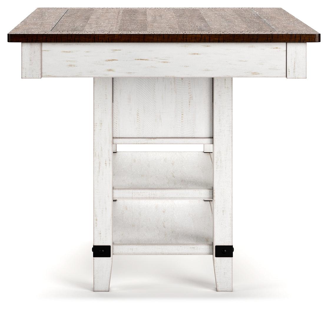 Valebeck White/Brown Counter Height Dining Table by Ashley at Eve Furniture