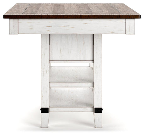 Valebeck White/Brown Counter Height Dining Table by Ashley at Eve Furniture