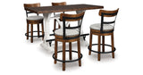 Valebeck White & Brown Counter Height Set by Ashley at Eve Furniture