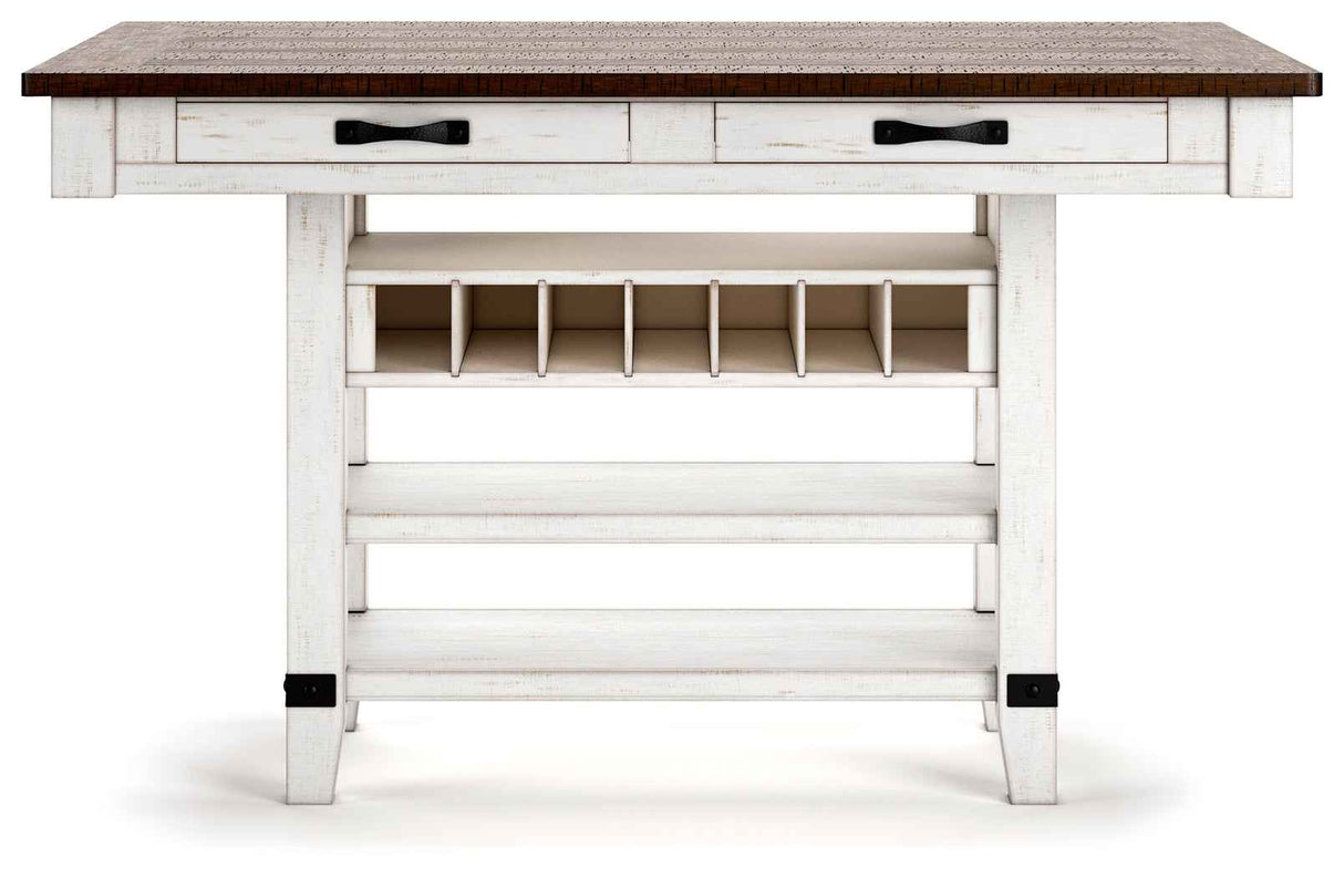 Valebeck White & Brown Counter Height Set by Ashley at Eve Furniture