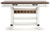 Valebeck White & Brown Counter Height Set by Ashley at Eve Furniture