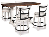 Valebeck White & Brown Counter Height Set by Ashley at Eve Furniture