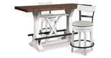 Valebeck White & Brown Counter Height Set by Ashley at Eve Furniture