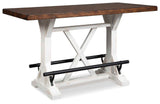 Valebeck White & Brown Counter Height Set by Ashley at Eve Furniture