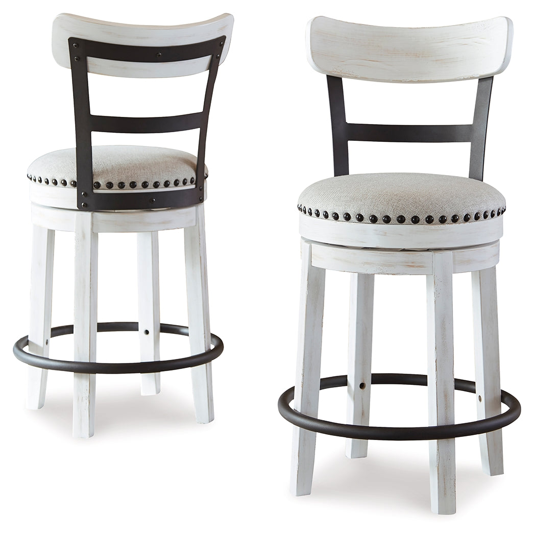 Valebeck White & Brown Counter Height Set by Ashley at Eve Furniture