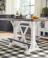 Valebeck White & Brown Counter Height Set by Ashley at Eve Furniture