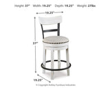 Valebeck White & Brown Counter Height Set by Ashley at Eve Furniture