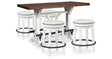 Valebeck White/Brown Counter Height Set by Ashley at Eve Furniture