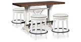 Valebeck White/Brown Counter Height Set by Ashley at Eve Furniture