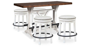 Valebeck White/Brown Counter Height Set by Ashley at Eve Furniture