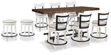 Valebeck White & Brown Counter Height Set by Ashley at Eve Furniture