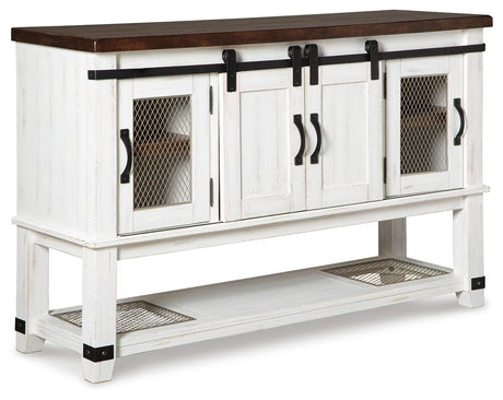 Valebeck White/Brown Dining Server by Ashley at Eve Furniture