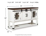 Valebeck White/Brown Dining Server by Ashley at Eve Furniture