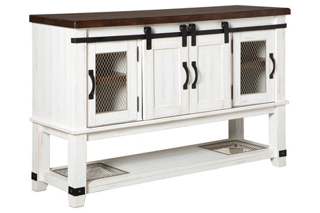 Valebeck White/Brown Dining Server by Ashley at Eve Furniture