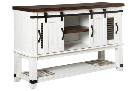 Valebeck White/Brown Dining Server by Ashley at Eve Furniture