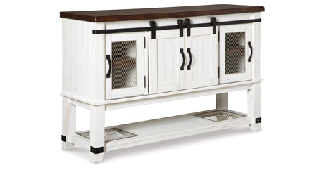 Valebeck White/Brown Dining Server by Ashley at Eve Furniture